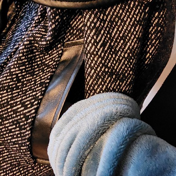 Nicole by Nicole Miller Poly Acrylic Rayon Cotton & Wool Blend Belted Peacoat - Picture 12 of 12